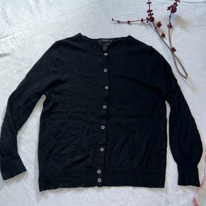 J Crew Black Cashmere Cardigan
